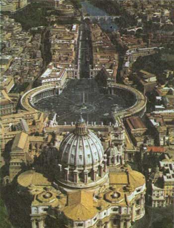 Архитектура и искусство эпохи Просвещения. Площадь Святого Петра, Рим, Ватикан.